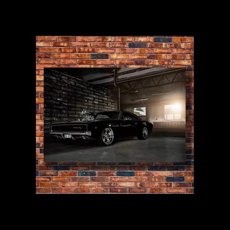 AA Car Hd พิมพ์โปสเตอร์ Dodge Charger Fast and Furious Art ภาพวาดผ้าใบตกแต่งบ้านโปสเตอร์