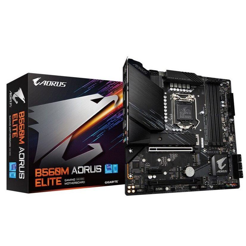 [ไม่ใหม่เอี่ยม] เมนบอร์ดราคาโปรโมชั่น Gigabyte B560M AORUS ELITE แกะสลักขนาดเล็กรองรับ CPU รุ่นที่ 1