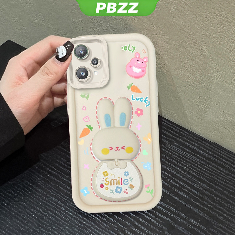 PBZZ FOR เคส เคสสําหรับRealme 9 pro plus realme 9i realme 9 pro + เคสโทรศัพท์Softcaseซิลิโคนกันกระแทกออกแบบใหม่กระจกความงามกระต่ายพร้อมที่วางJTCTZJ01 ราคา ถูกที่สุด ดีลบีเคเค แกลเลอรีภาพที่ 3