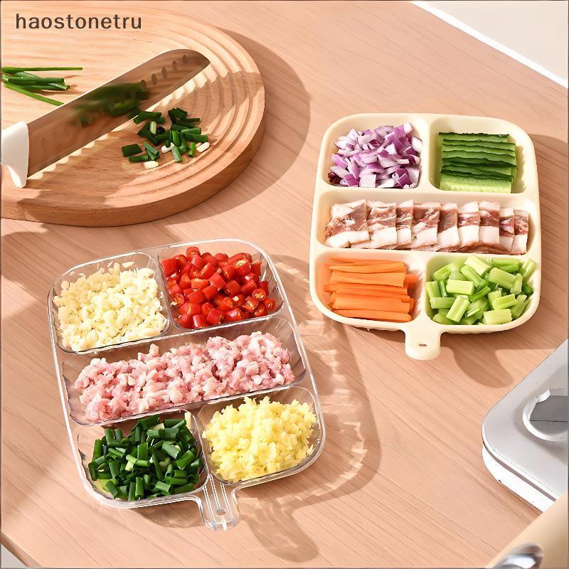 OST ห้องครัว Scallion ขิงกระเทียมด้านข้าง Disppartmentalized ถาด 5 กริด Hot Pot เตรียมส่วนผสมแบ่งแผ่น N