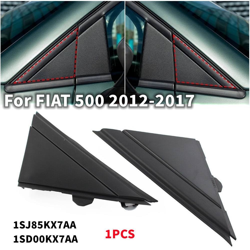 สําหรับ FIAT 500 2012-2017 หน้าต่างด้านหน้า A-เสาสามเหลี่ยมฝาครอบ Molding กระจกประตูแผ่นธงรถอุปกรณ์เ