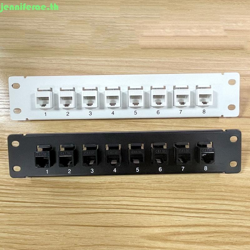 Jenniferae 8-Port CAT5e Shielded Patch Panel 10G Ready Metal Housing Color-Coded Labeling