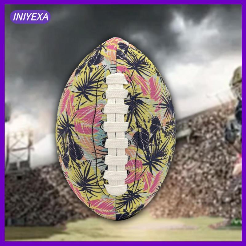 [Iniyexa] Rugby Ball Professional Waterproof Beach Rugby Leisureal Play Ball พร้อม Inflator Neoprene