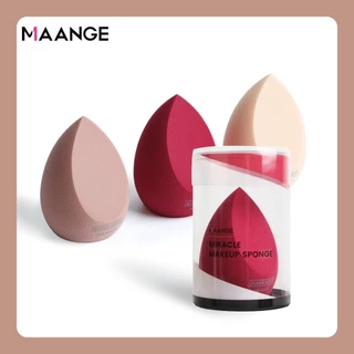 MAANGE ไข่ความงาม ฟองน้ำแต่งหน้า พัฟรองพื้น เปียกและแห้ง แต่งหน้าไข่ เครื่องมือแต่งหน้า กล่องฝุ่น