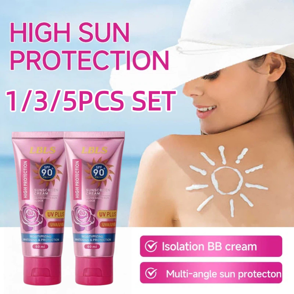 1/3/5PCS LBLS Rose ครีมกันแดดไวท์เทนนิ่ง Moisturizing Isolation BB ครีมนักเรียนหญิง Face Care 60ml
