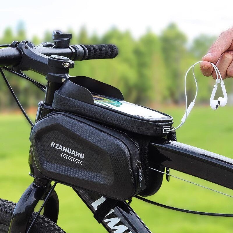 กระเป๋าหน้าเบาะจักรยาน Waterproof Phone Holder Touch Screen Compatible XDS Road Mountain Bike Frame 