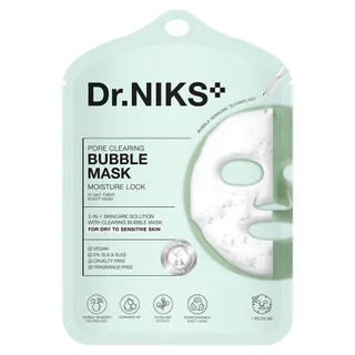 Dr.Niks ดร.นิกส์ พอร์ เคลียริ่ง บับเบิ้ล มาสก์ มอยส์เจอร์ ล็อค 1 แผ่น