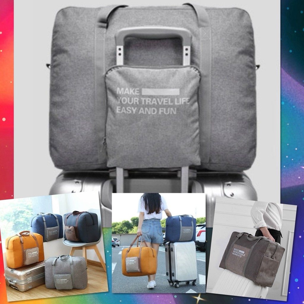 💥 กระเป๋าเดินทาง พับได้ Travel Bag ขึ้นเครื่องบินได้ Carry On กระเป๋าพับ เก็บของ 💥