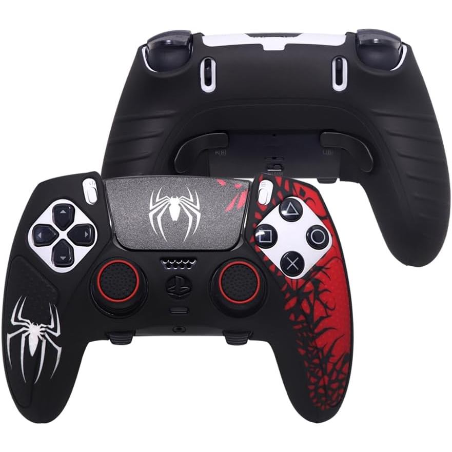 ผิวซิลิโคนกันลื่นสําหรับ Playstation 5 PS5 Edge คอนโทรลเลอร์ไร้สายฝาครอบป้องกัน & Touch Pad สติกเกอร