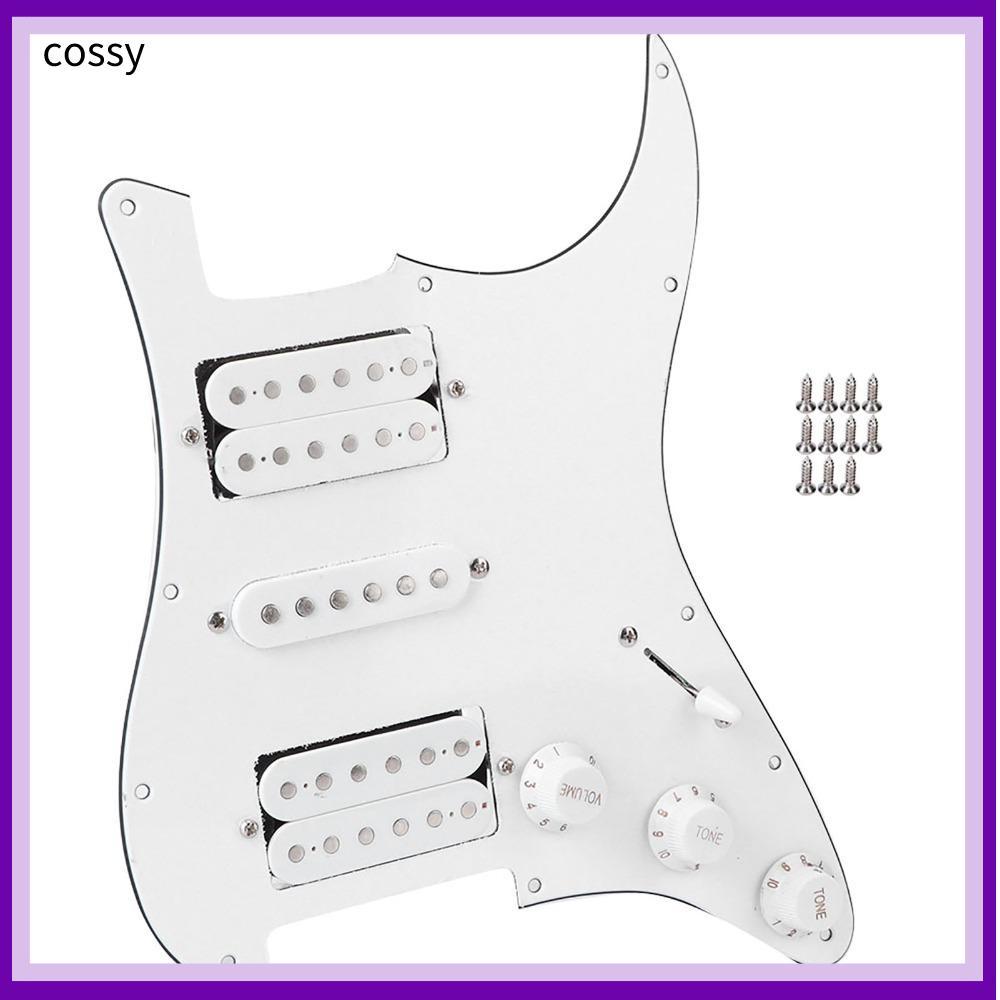 คอสซี่ ​HSH Weld Prewired Pickguard​, 11 รู​ ​ปิ๊กการ์ดบอร์ดกีตาร์ไฟฟ้าสีดํา ติดตั้งง่าย ​พรีสาย​ ​จ