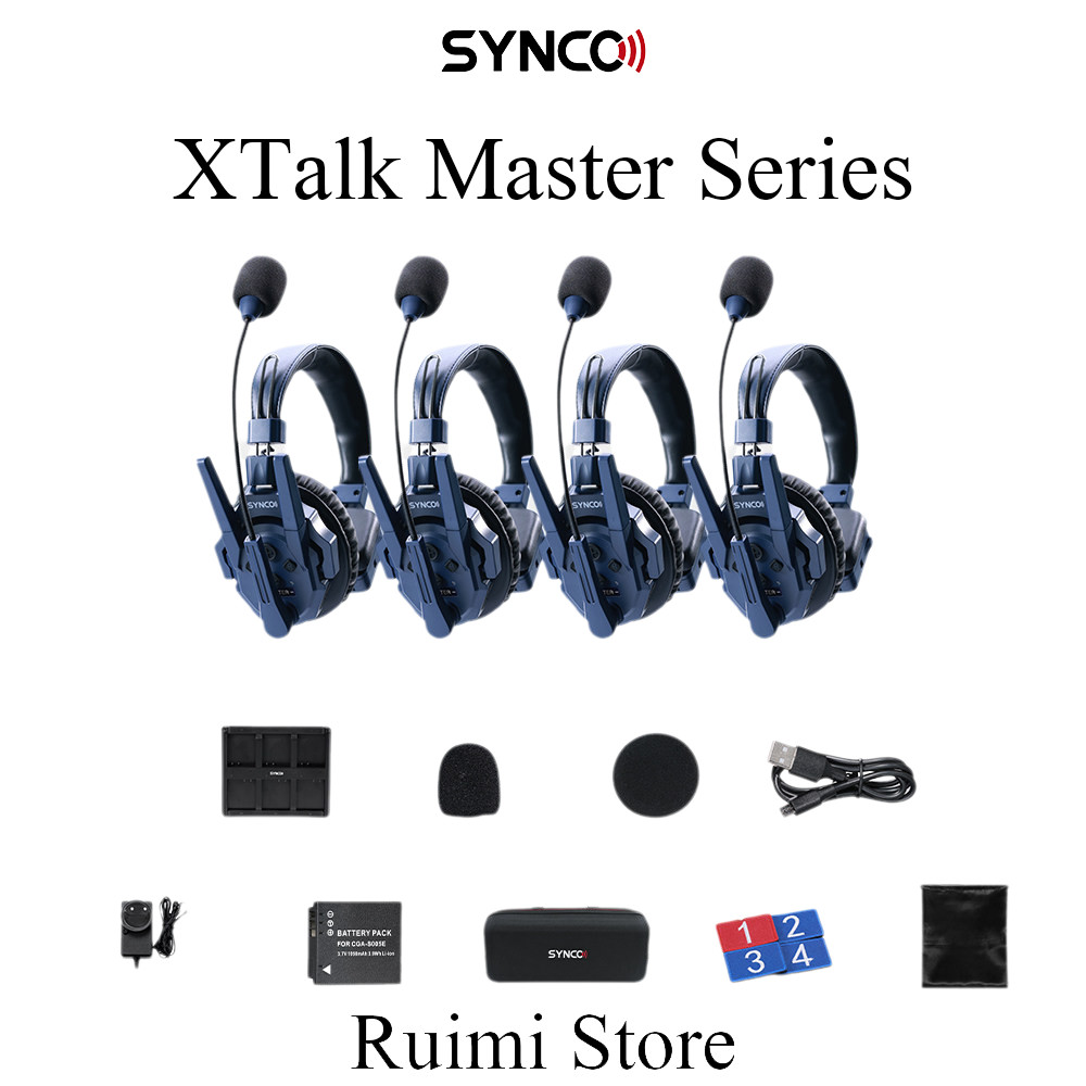 SYNCO XTalk Master Series Reduction 2.4GHz Wireless Intercom System ชุดหูฟังสําหรับทีม Comunication 