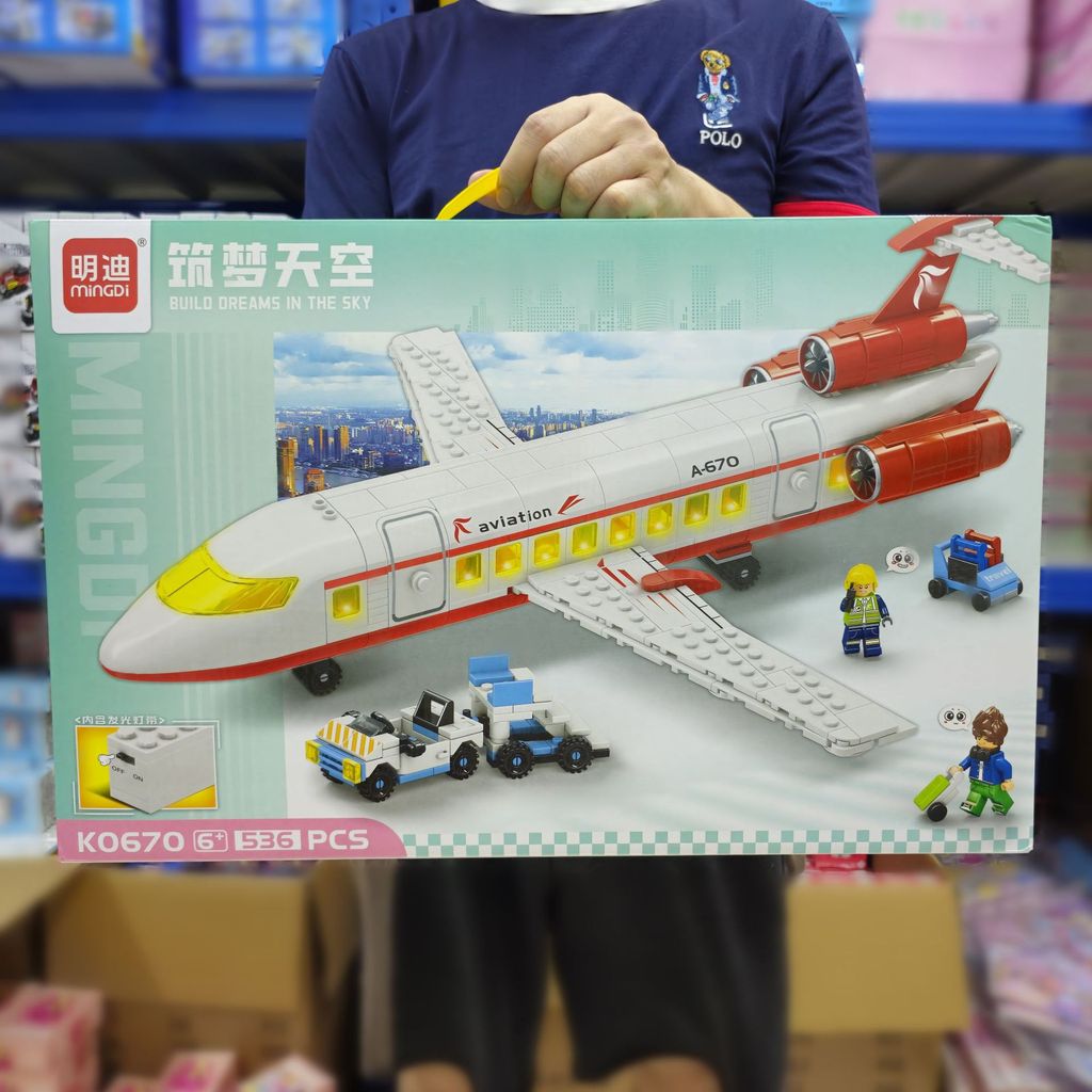 บล็อกตัวต่อ Mini เข้ากันได้กับ Lego Boys ประกอบสายการบินขนาดใหญ่เครื่องบินผู้โดยสารเครื่องบินเด็กการ