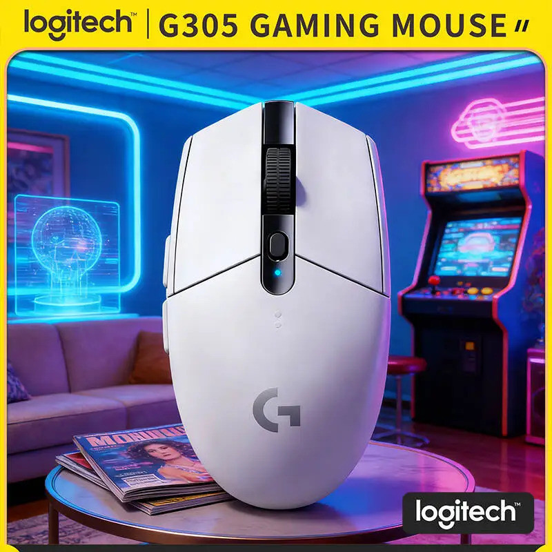 เมาส์ Logitech G305 Wireless LIGHTSPEED, 12000 DPI HERO, 6 ปุ่ม, แบตเตอรี่ 250h, 99g, PC Mac Gamers 
