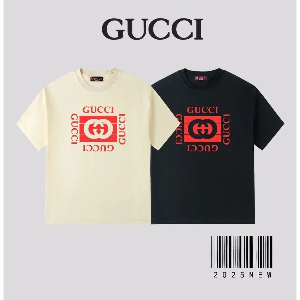 การออกแบบผ้าฝ้ายแท้ g เสื้อคลาสสิกโบราณ Microg คอกลม guc ฤดูใบไม้ผลิฤดูร้อนเดียวกันผลิตภัณฑ์ใหม่สไตล