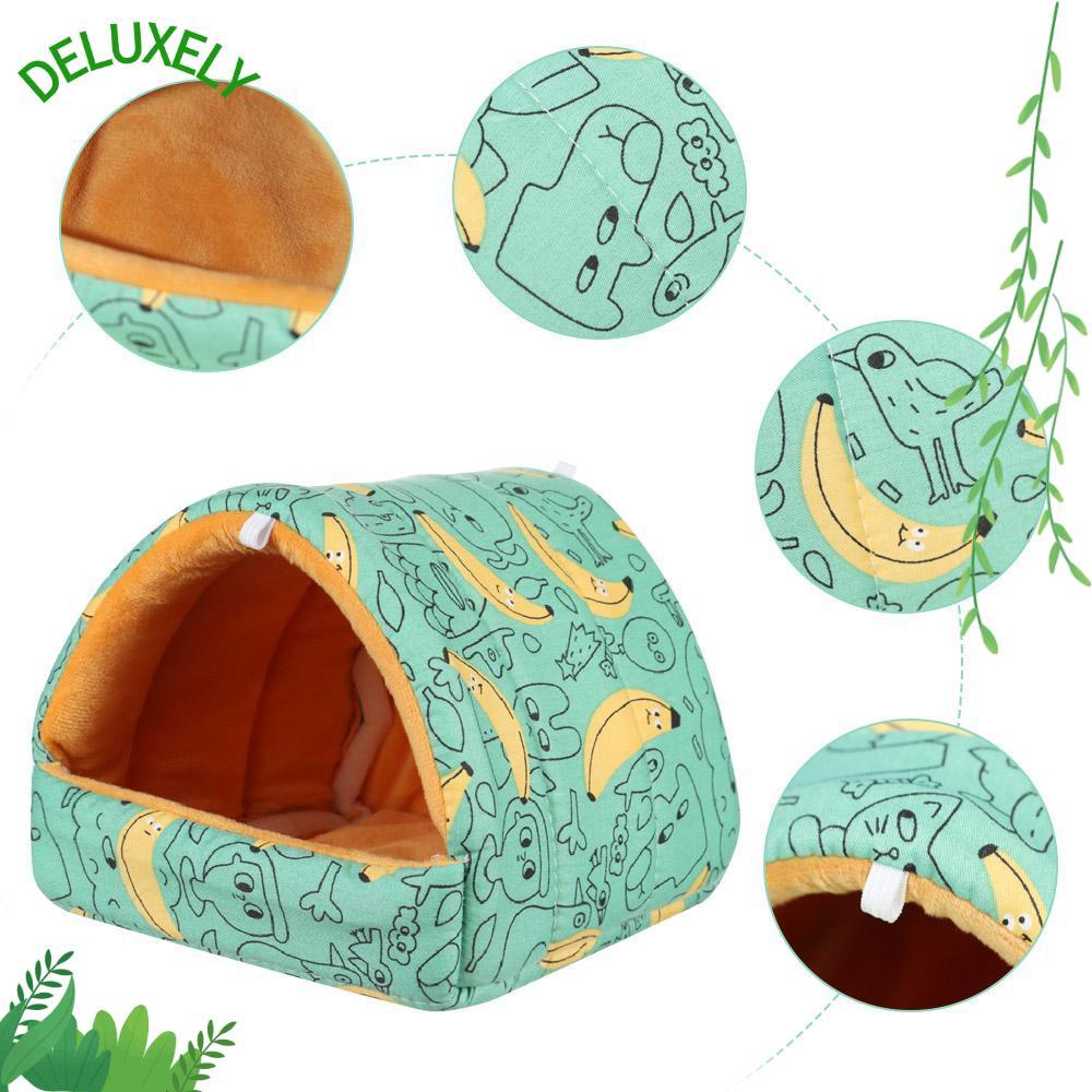 DELUXELY Hamster House Colourful Mini Cage สบาย Rabbit Squirrel Warm Mat
