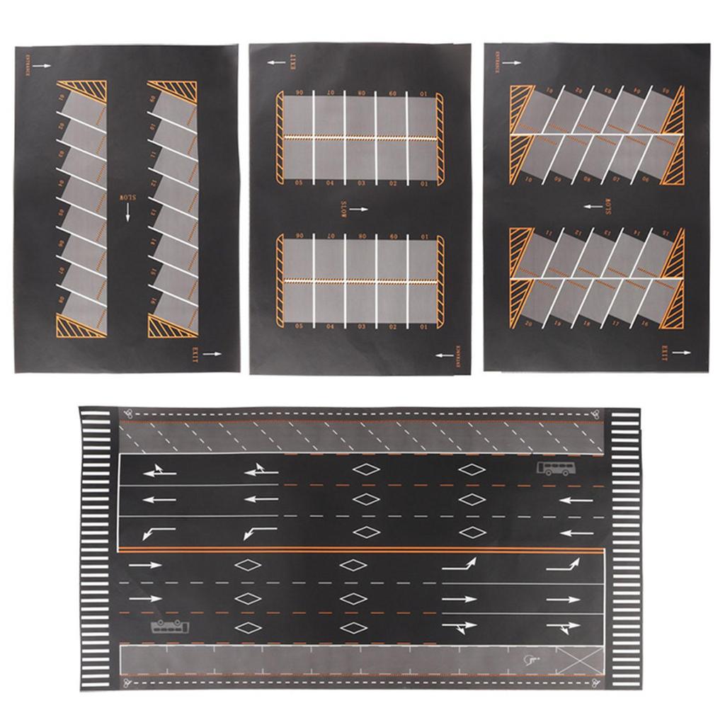 [trdfdv] 1:64 Parking Lot Mat Non Slip Model Car Diecast Garage Car Scene Mat Mouse Pad