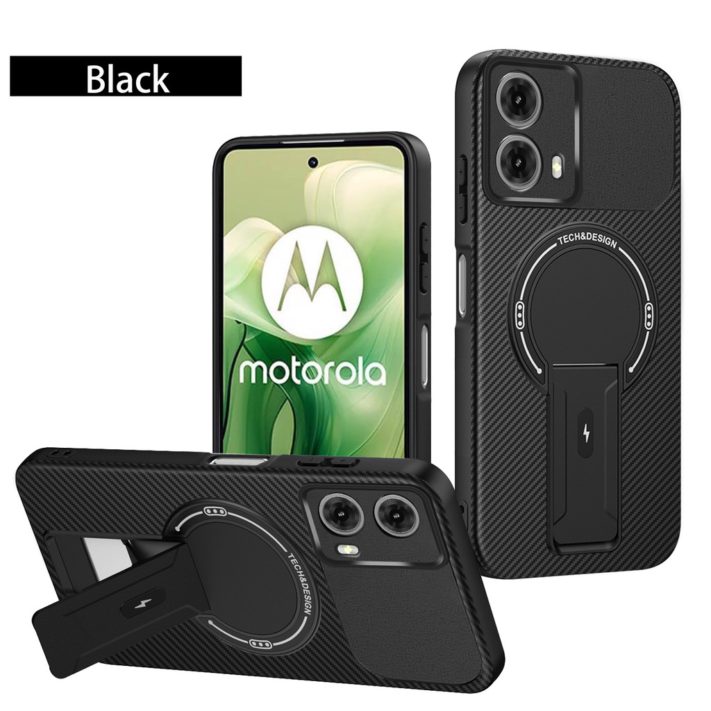 สําหรับ Motorola G84 กรณี Moto G24 เคสโทรศัพท์ Moto G54 ฝาครอบ Moto G85 G35 ฝาครอบคาร์บอนไฟเบอร์ Ste