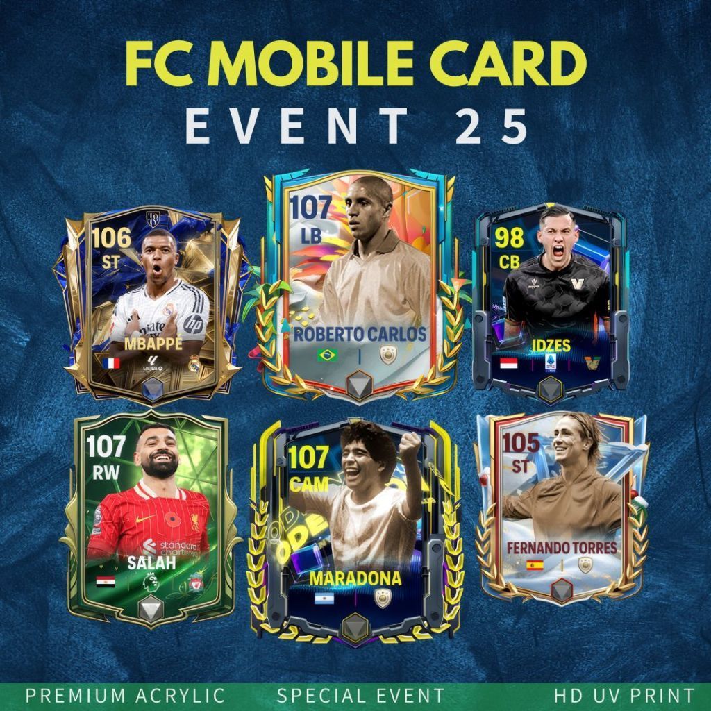 GANTUNGAN FC MOBILE พรีเมี่ยม พวงกุญแจอะคริลิก | FC MOBILE CARD EVENT THEME | FCM CARD FOOTBALL UPDA