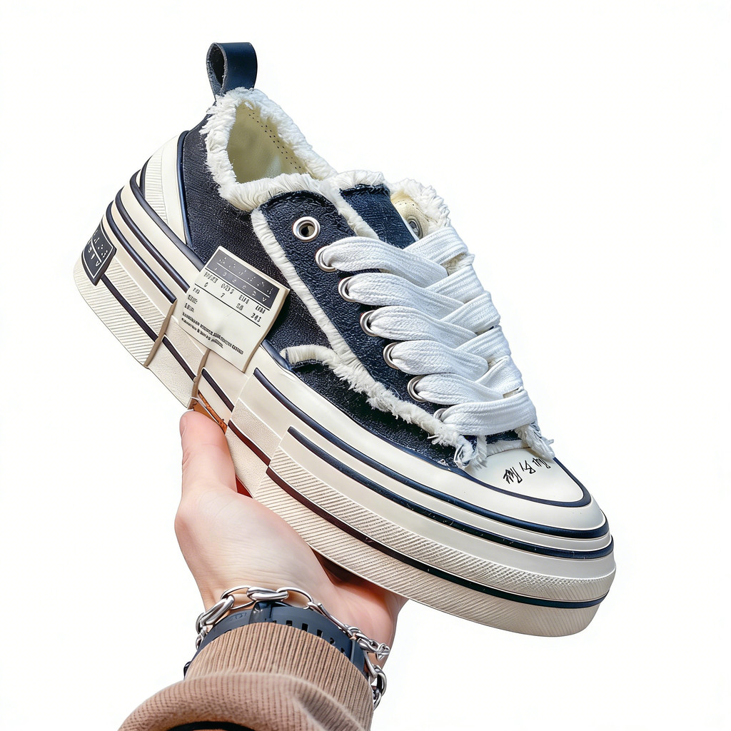 X xVESSEL รองเท้าผ้าใบผู้ชายผู้หญิงรองเท้าลําลอง Low-Top สบายจอแสดงผล