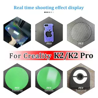 PEI PET PEY แผ่นเย็น Hotbed สําหรับ Creality K2 /K2 Pro 270*293 มม./310*325 มม.ทนทานทนต่ออุณหภูมิสูงสําหรับเครื่องพิมพ์ 3D