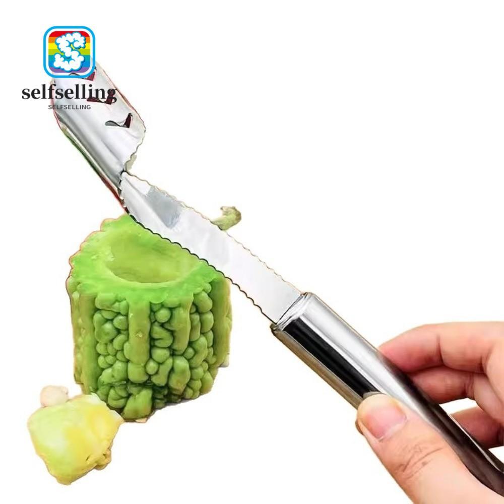 SELFS Jalapeno Corer Remover, สแตนเลสได้อย่างง่ายดาย Deseeding Pepper Corer Remover, ทนทาน Slice สะด