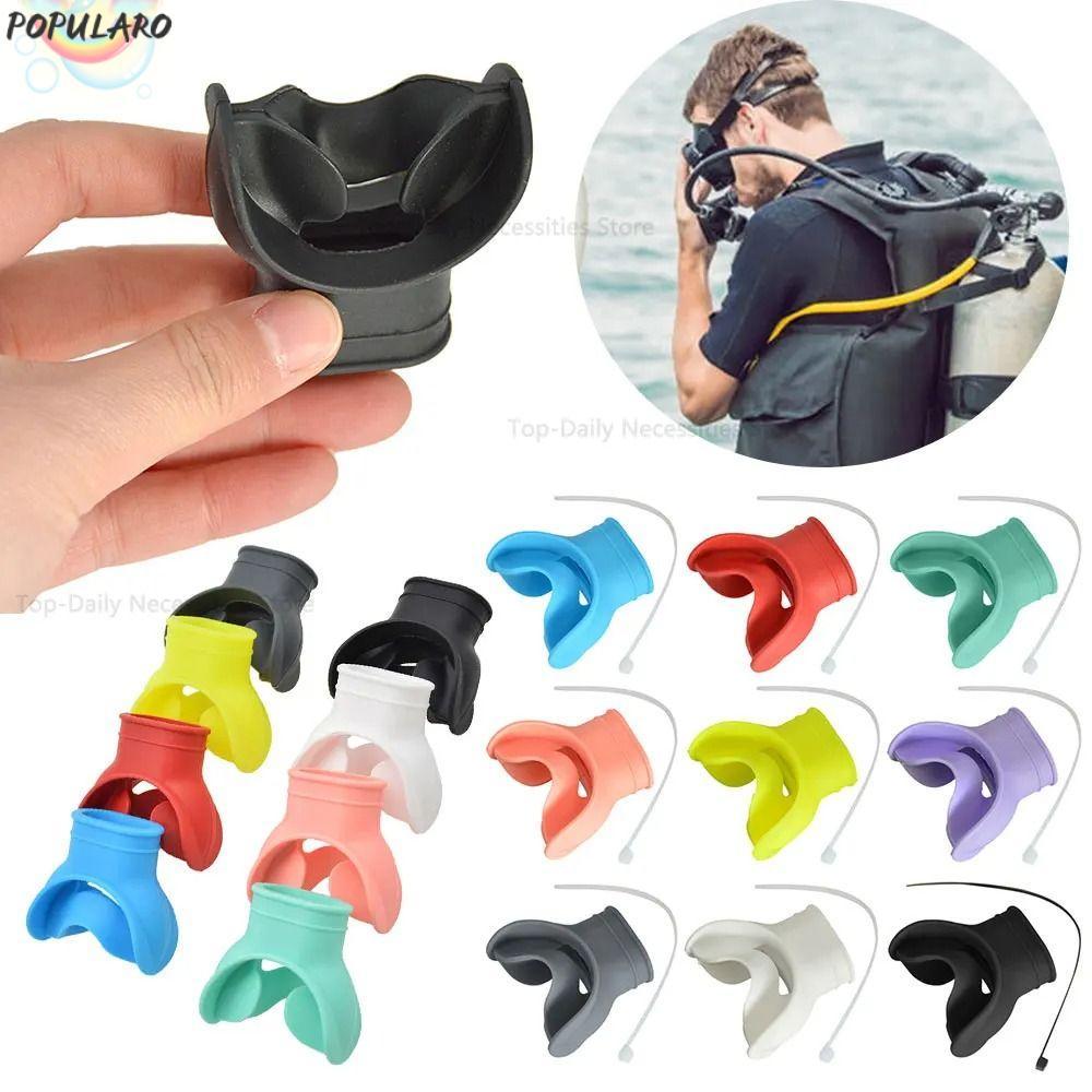 POPULARO Snorkel Regulator Mouthpiece, Universal สบาย Scuba Regulator Mouthpiece,อุปกรณ์ดําน้ําซิลิโ