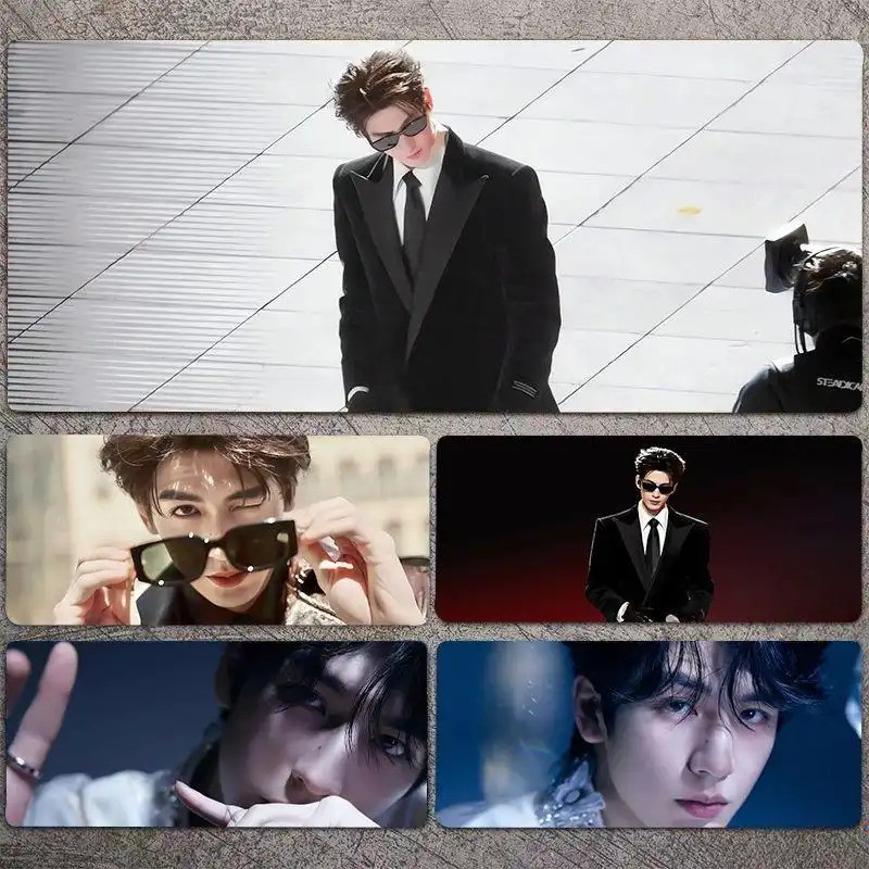เสื่อโต๊ะสําหรับแฟนละครจีน - Zhang Linghe Actor Portrait แผ่นรองเมาส์ขนาดใหญ่, ฐานยางกันลื่น 3 มม.