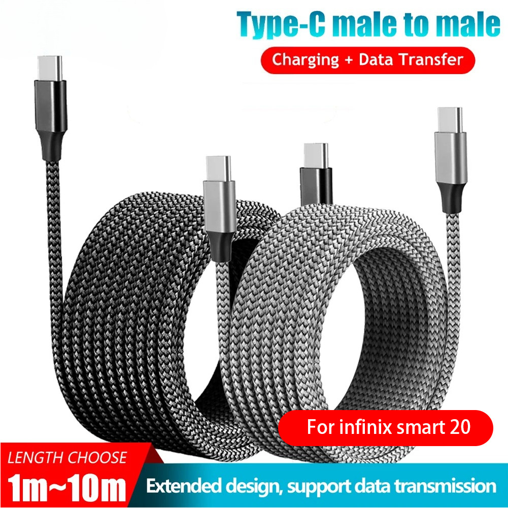 LIKAIYUE 5M/8M PD 60W USB C To Type C Fast CHARGING Universal ขยายไนลอนถักสายชาร์จสําหรับ infinix สมาร์ท 20 ประเภท C สาย Fast CHARGING