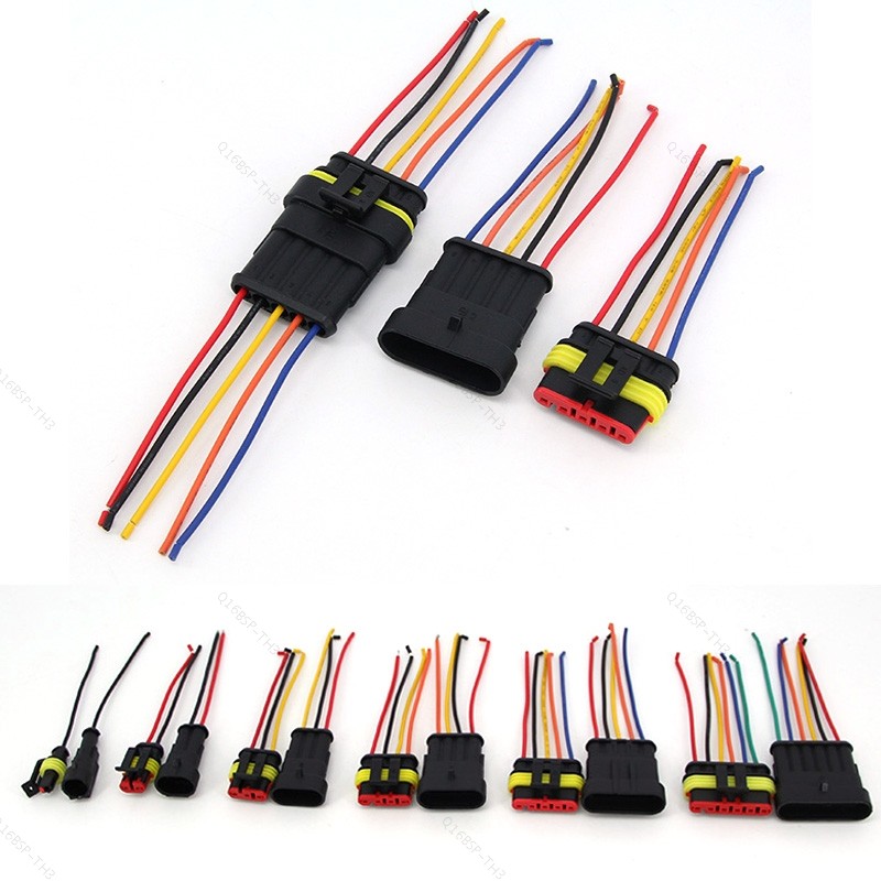 1 ชุด 1P 2P 3P 4P 5P 6P Way กันน้ํารถยนต์ไฟฟ้า Auto Connector 18awg สายไฟชายหญิงปลั๊กสายไฟสําหรับรถย