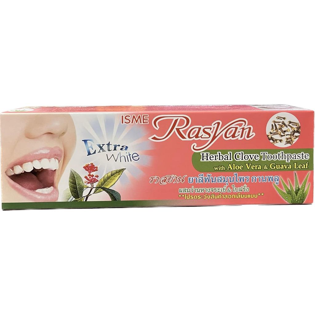 Isme Rasyan Herbal Clove Toothpaste with Aloe Vera & Guava Leaf, 100 g, White