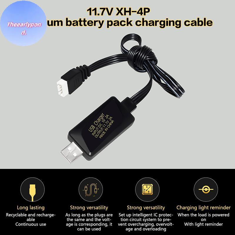 EARLYPTOND 11.1V Li-Ion Battery Charger 3S Li-Ion Battery Balance พร้อมไฟป้องกัน USB Charger TH