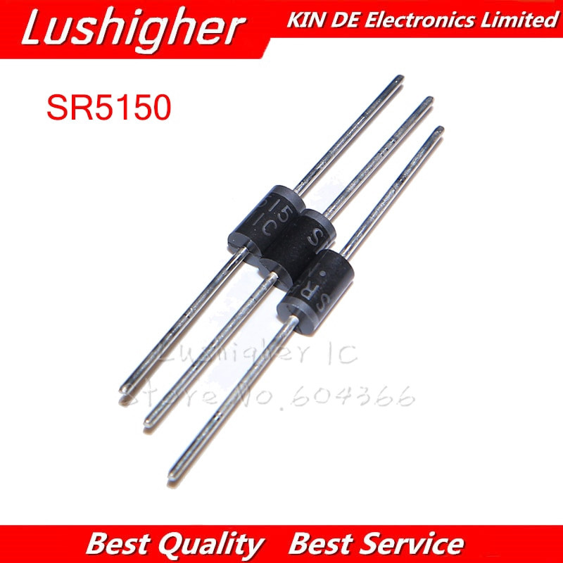 10pcs SR5150 SB5150 MBR5150 Schottky Diode 5A 150V ฟรี Shippping