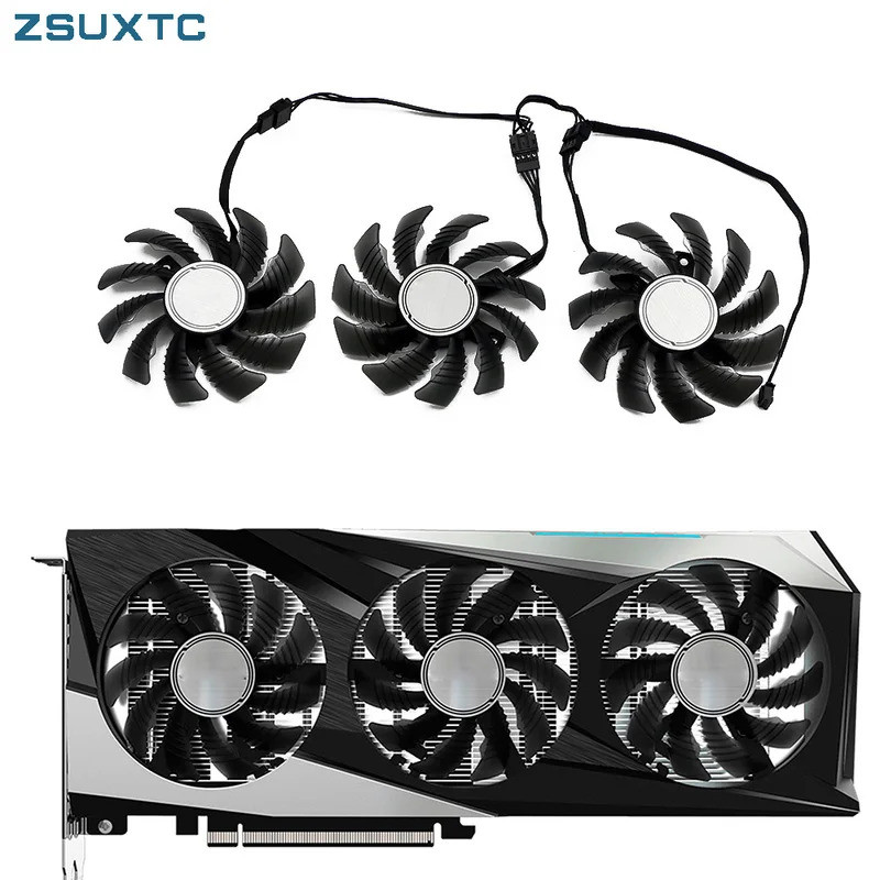 HL ที128010SU RTX3060 Cooler พัดลมสําหรับ Gigabyte GeForce RTX 3060 Ti RX 6600 6700 XT GAMING กราฟิก