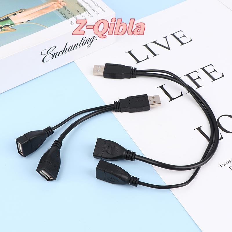 [Z-Qibla-t] 1 PC 15/30 ซม.ชายปลั๊ก 2 หญิง Soet USB 2.0 Extension Line Data Cable Power Adapter Conve