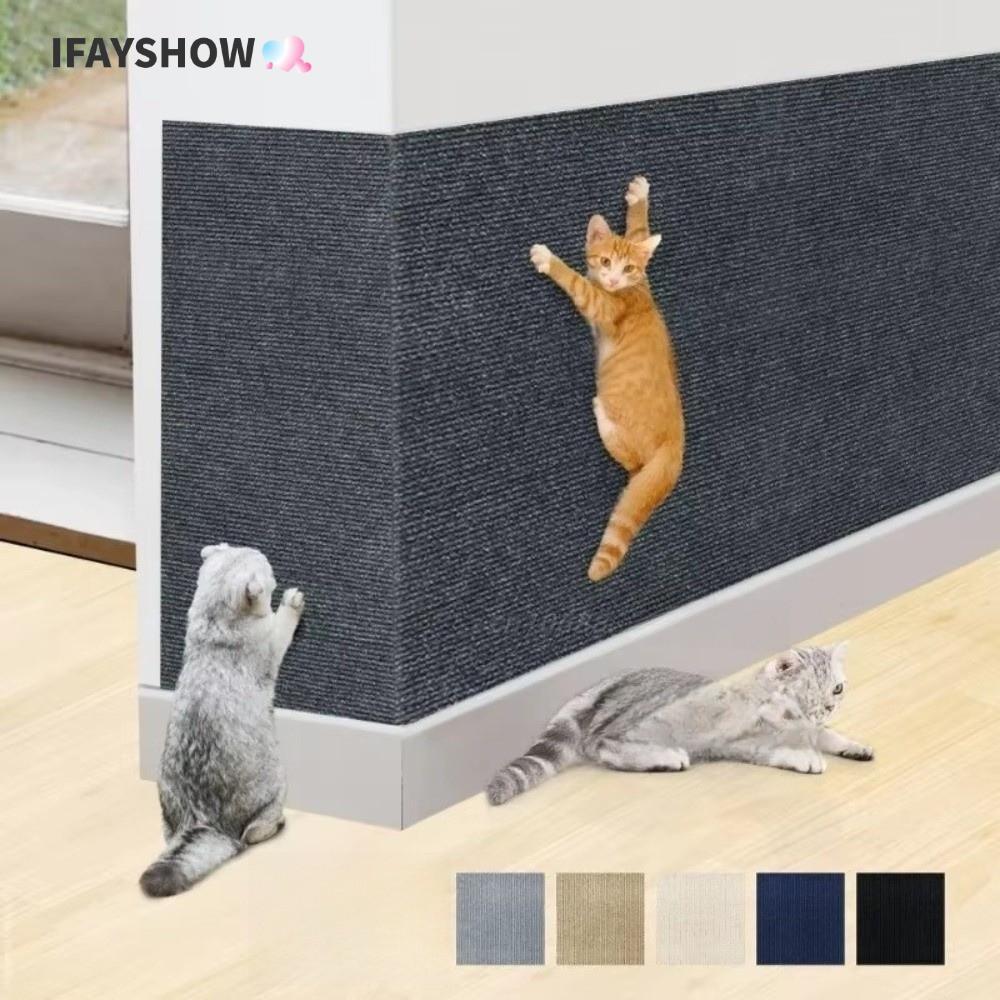 IFAYSHOW Cat Scratching Mat Board, Self-กาวรีไซเคิลAnti Cat Scratch,แมวของเล่นClaw Care Trimmable 30/60/100 ซม.Cat Scratching Boardเฟอร์นิเจอร์ป้องกัน