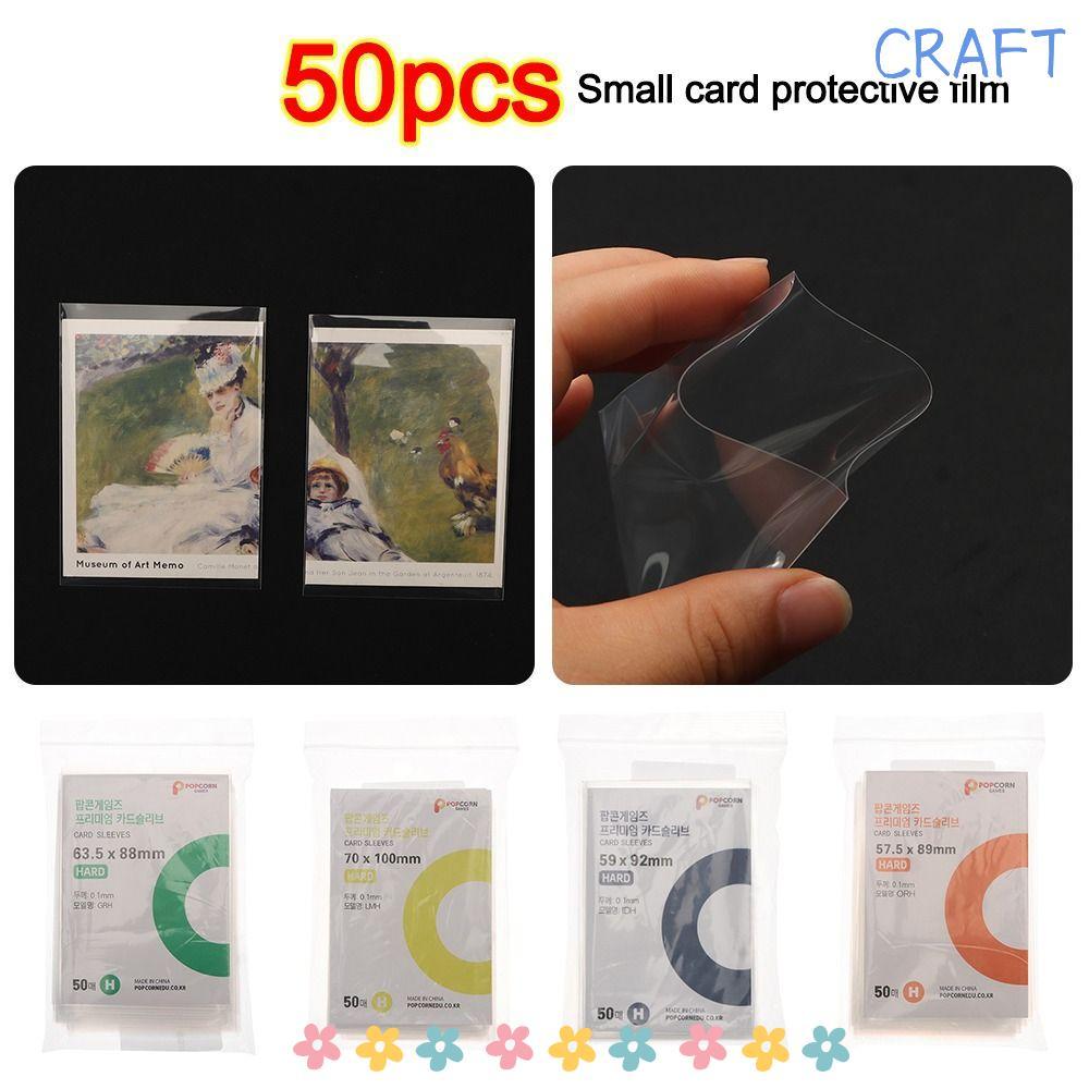 ICRAFT 50 ชิ้น Photocard Holographic Protector Film,เครื่องเขียนKpop Card Sleeve,การ์ดPopcorn 3 นิ้ว