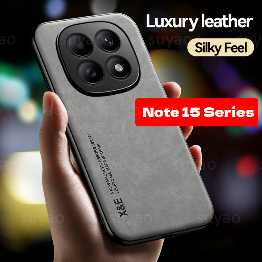 สําหรับ Redmi หมายเหตุ 15 Pro Plus ProPlus 2025 เคสโทรศัพท์ปลอกหนัง Note15Pro + Note15Pro Note15 หรูหรา PU กันชนกันกระแทกเนื้อป้องกันกล้องกรอบซิลิโคน Fundas ฝาหลัง