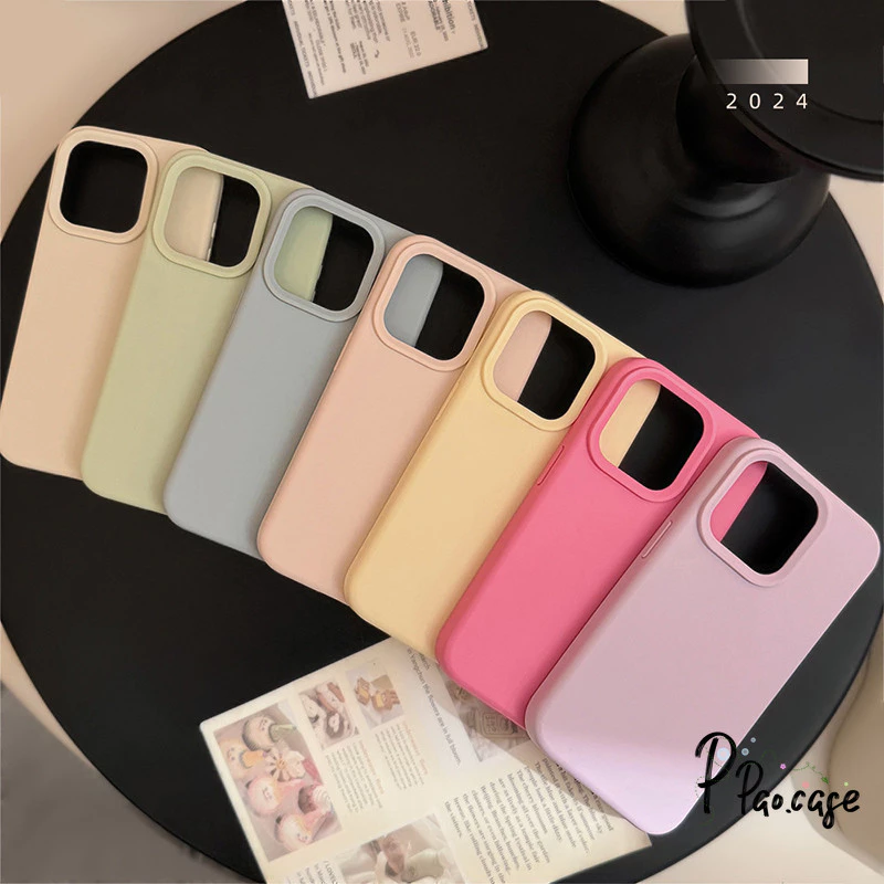 เคสไอโฟน15 17 เคส สำหรับ IPhone 13 16E 11 17 15 12 14 16 Pro Max 14 Pro 14 15 16 Plus ยอดขาย เคส ซิลิโคอนเหลว สีธรรมดา
