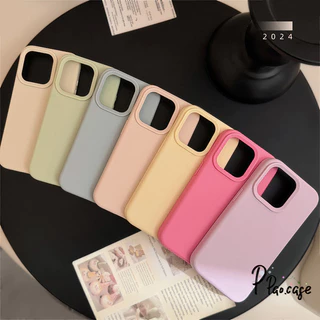 เคสไอโฟน15 17 เคส สำหรับ IPhone 13 16E 11 17 15 12 14 16 Pro Max 14 Pro 14 15 16 Plus ยอดขาย เคส ซิลิโคอนเหลว สีธรรมดา