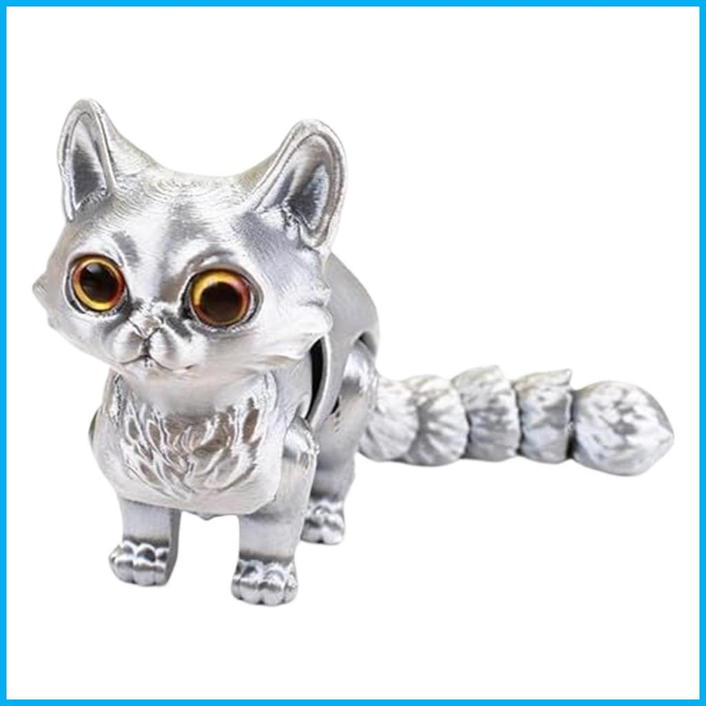 3D พิมพ์แมว Articulated Cat Action Figure สมจริง 3D พิมพ์สัตว์สําหรับเด็กผู้หญิงผู้ใหญ่อาวุโสบ้าน hj