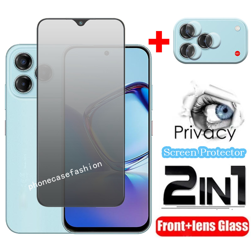 2in1 ตัวป้องกันหน้าจอความเป็นส่วนตัวสําหรับ ZTE Blade V80 ออกแบบ ZTE Nubia V80 Desig 4G 5G 2026 Anti-View กระจกนิรภัยกันกระแทกกลับเลนส์กล้องป้องกันฟิล์ม