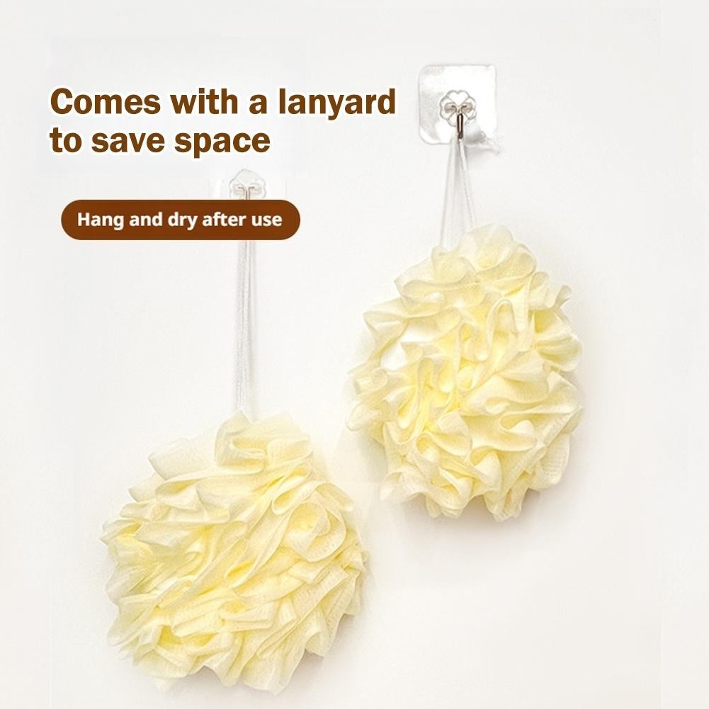 2-in-1 Bath Flower Ball สามารถถือสบู่ Bath Flower Ball และโฟม Rich Foam Soft Net Back Rubbing D6i0