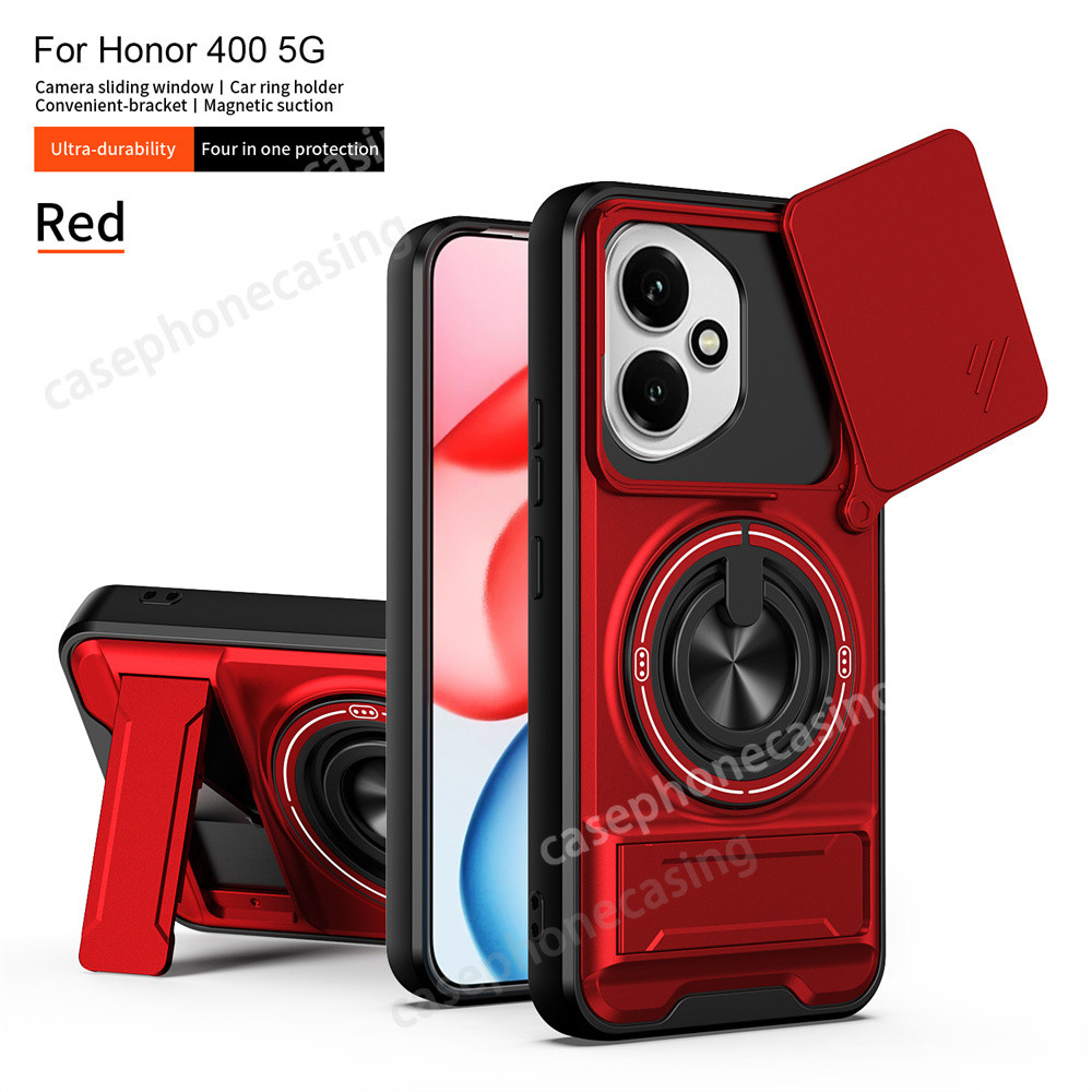 เคสโทรศัพท์สําหรับ Honor 400 สมาร์ท Lite x7D Honor400Smart Honor400Lite 4G 5G 2025 เคสโทรศัพท์ผู้ถือแม่เหล็กขาตั้ง Kickstand เกราะกันกระแทก TPU พลาสติกแข็งปกหลัง - รูปที่ 6
