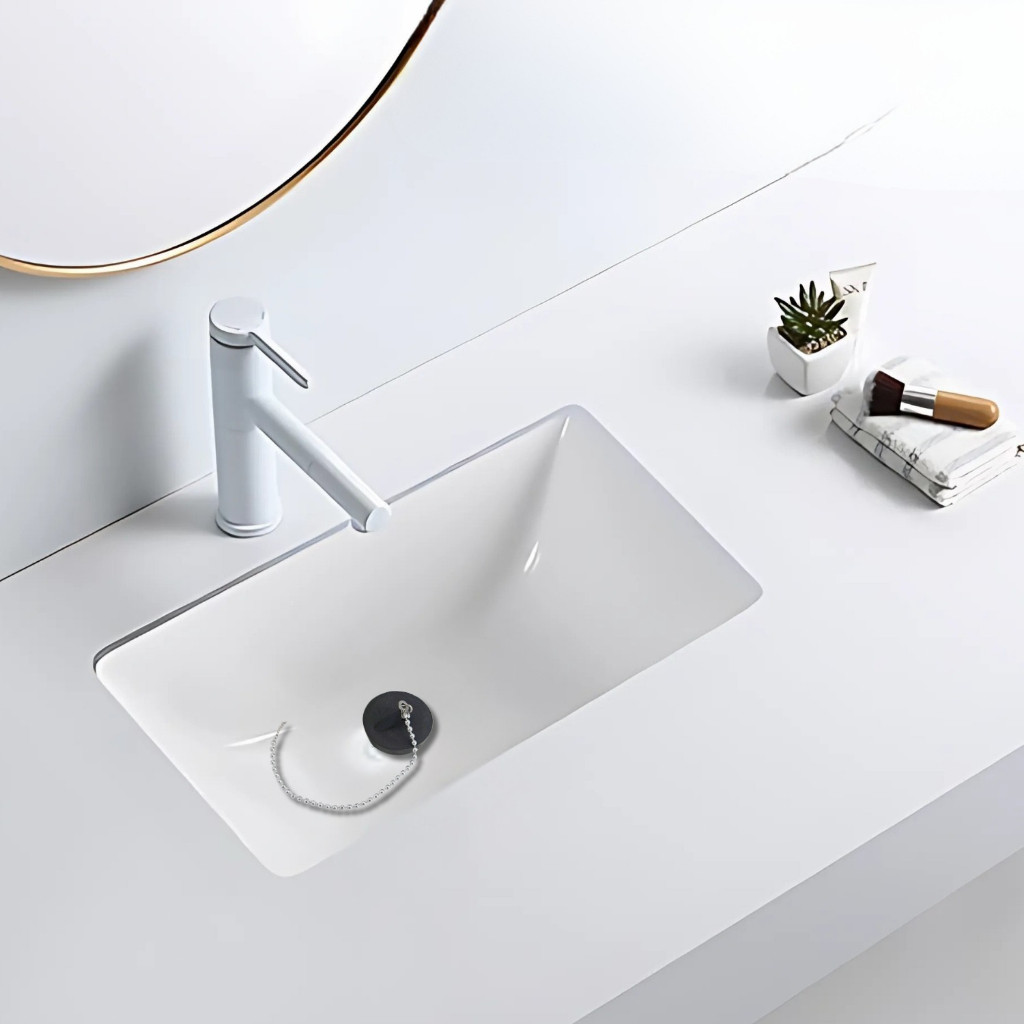 🔥คุ้มสุด🔥 สะดือป๊อปอัพ อ่างล้างหน้า เเกนทองเหลือง มีรูระบายน้ำล้น สะดือรุ่นมีโซ่ดึง - รูปที่ 7