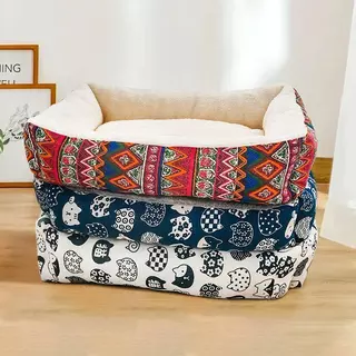 【พร้อมส่ง】เตียงสัตว์เลี้ยง เบาะนอนที่นอน เบาะนุ่มขนแกะ สำหรับสัตว์เลี้ยง สุนัข และแมว ที่นอนสัตว์เลี้ยง PetyPet