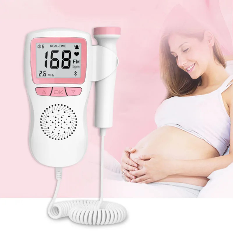 Baby Heartbeat Monitor แบบพกพา Doppler Fetal Pregnancy Monitor สําหรับแม่ใหม่ใช้งานง่ายที่บ้าน