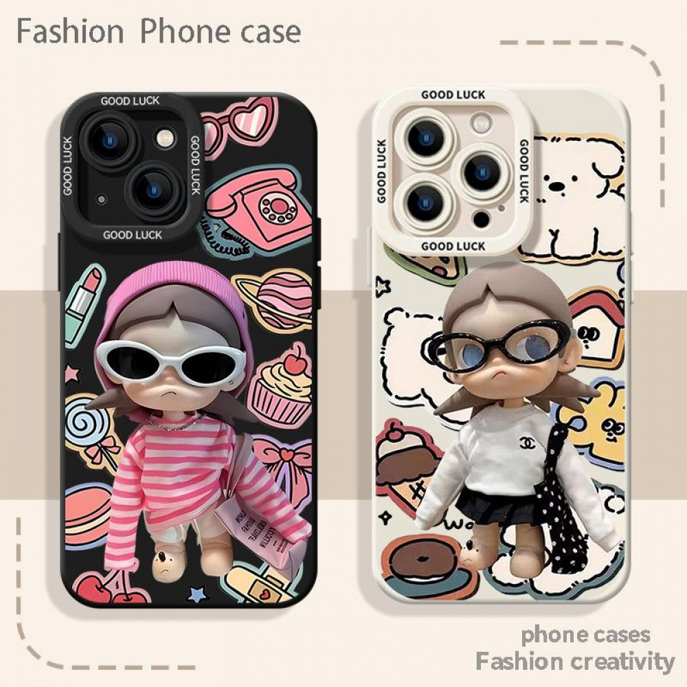 Sister Ga Zi พร้อมแว่นตาเคสโทรศัพท์สําหรับ iPhone 17/16/15/14/13/MINI/12/11/Pro MAX/X/XS/XR/7/8/6 กั