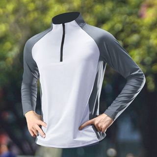 เสื้อกีฬาแขนยาวครึ่งซิปแห้งเร็วสําหรับทั้งชายและหญิง Dri-FIT…