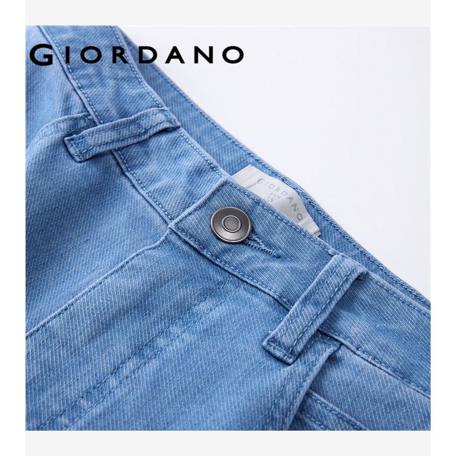 GIORDANO WOMEN Five-pocket mid rise jeans 13416336 ราคา ถูกที่สุด ดีลบีเคเค แกลเลอรีภาพที่ 5