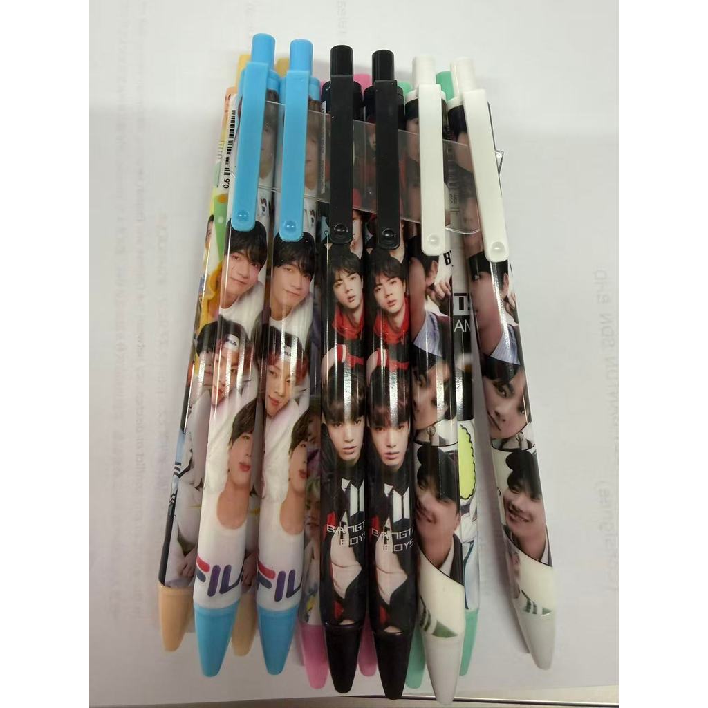 K-Pop BTS Bangtan Boys 0.5 มม. ปากกาลูกลื่นหมึกสีดํา